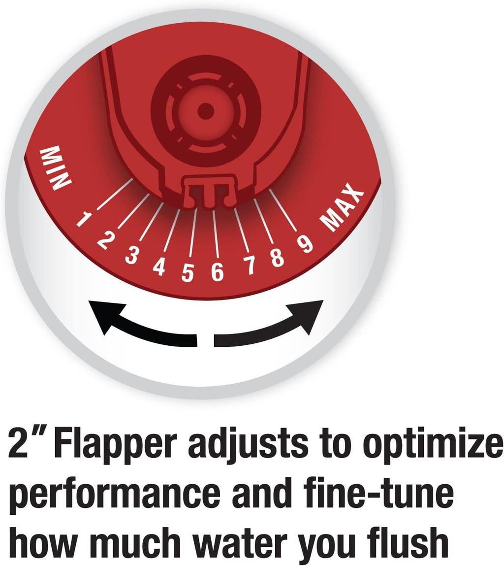 Fluidmaster K-400H-039 High Performance Toilet Fill Valve with 2-Inch Adjustable Toilet Flapper Kit