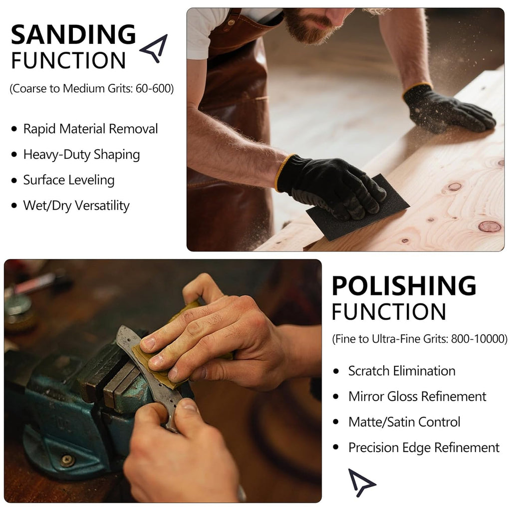 Sandpaper Assortment 120/220/400/600/800/1000/2000 Grit, 21 Sheets, 9 x 3.6 Inch Wet Dry Sand Paper, Hand Sanding Sheets for Wood Metal Automotive Sanding and Polishing