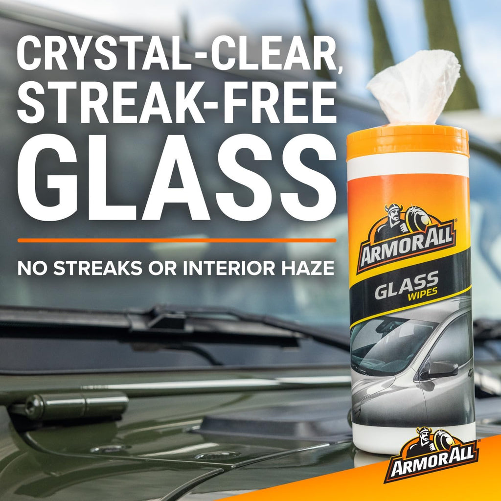 Car Wipes Multi-Pack by Armor All, Cleans Vehicle Interior and Exterior, Includes Armor All Protectant Wipes, Glass Wipes, and Cleaning Wipes, 3-Pack, 30 Car Wipes Each