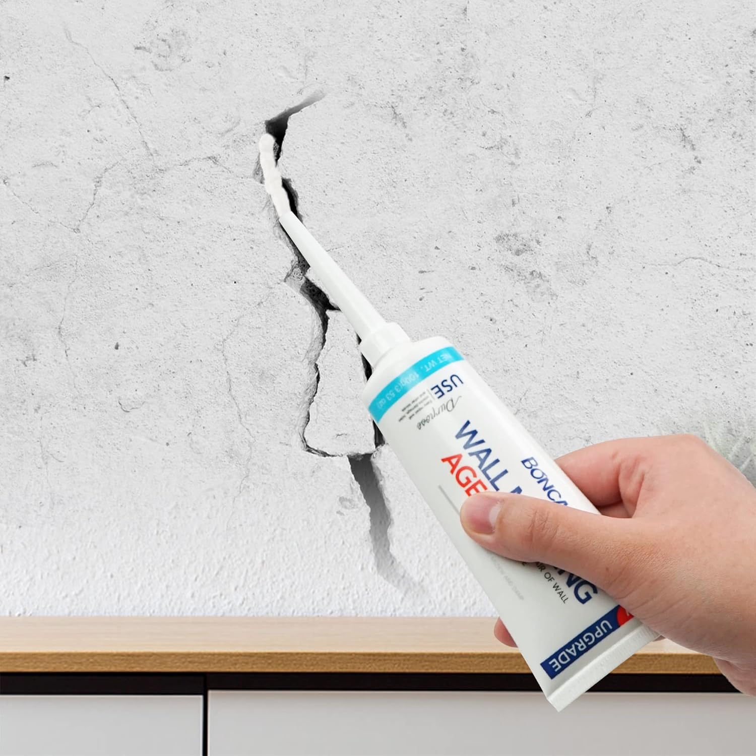 Drywall Repair Kit,2 Pack Wall Mending Agent,Wall Spackle with Scraper, Wall Surface Hole Fill Quick and Easy Solution